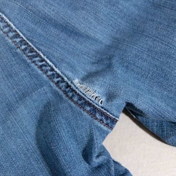 34 Heritage Men's Courage Mid Rise Straight Stretch Lyocell Blue Jeans 35x32 - Picture 8 of 9